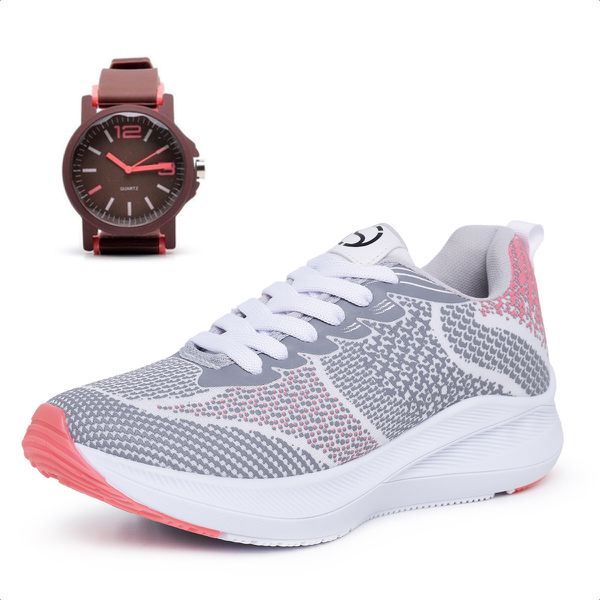 Tênis Feminino Esportivo+Brinde Relógio