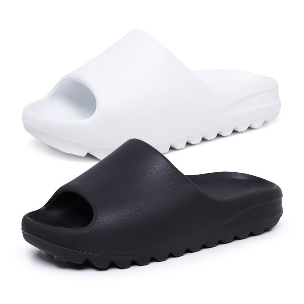 Kit 2 Pares Chinelo Nuvem Slide Masculino Ortopédico 100% EVA Leve Confortável Preto e Branco