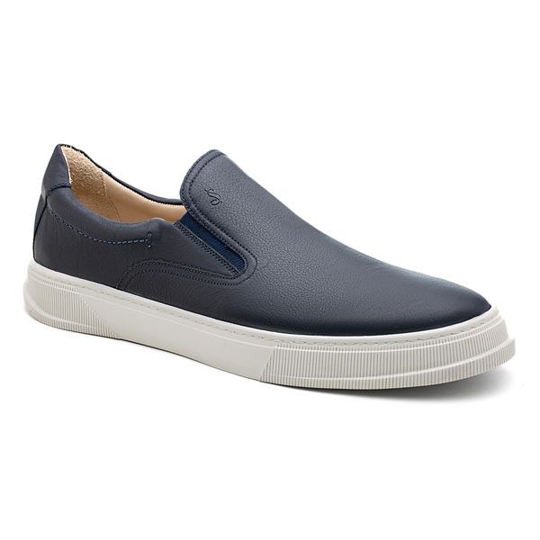 Tenis casual masculino na cor marinho da linha Sneakers, da Salerno Prime
