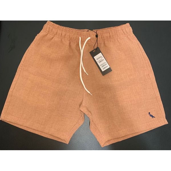 SHORT EM LINHO C DETALHE BORDADO AREIA