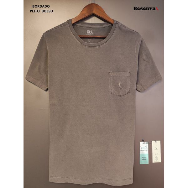 T-SHIRT RV BASICA CINZA BOLSO