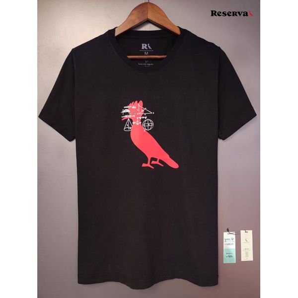 T-SHIRT ESTAMPA CALCULOS PRETA