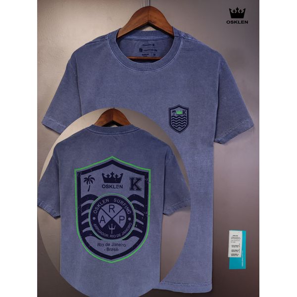 T-SHIRT BRASAO LISTRA VERDE COSTAS