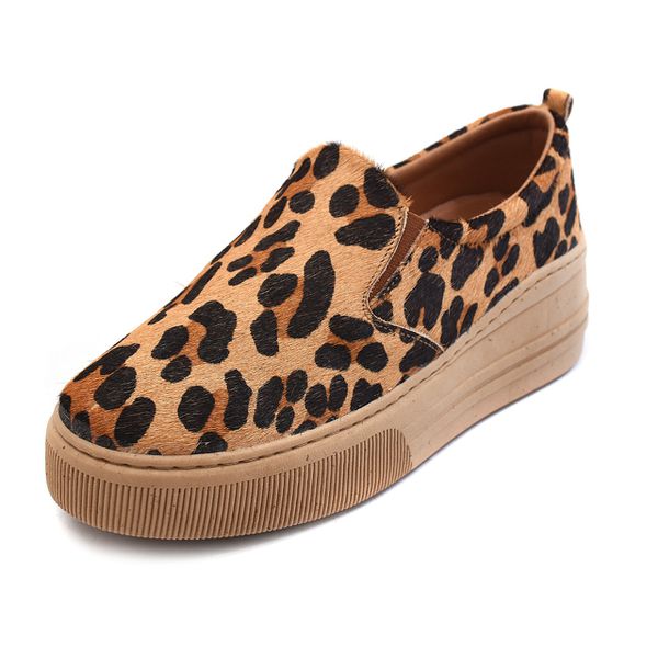 Slip On Kiara Pelo On a Sola Castanha Outlet Banana Rosa