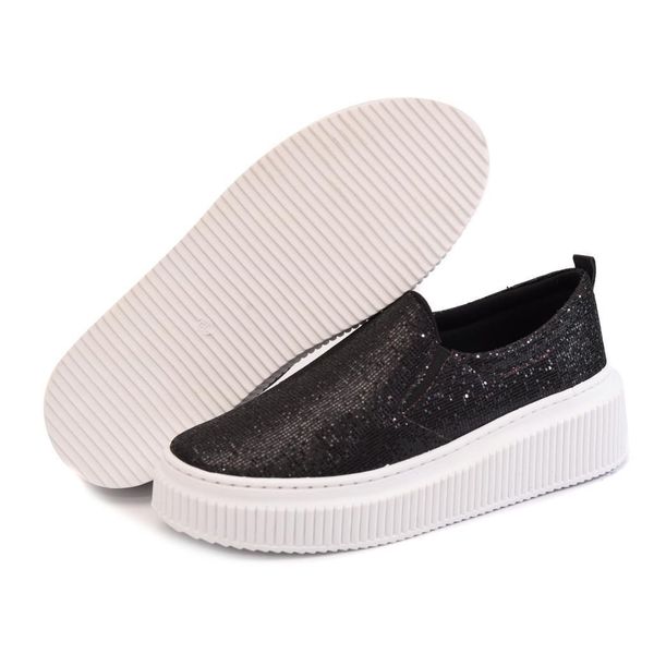 Slip On Stella Brilho Preto