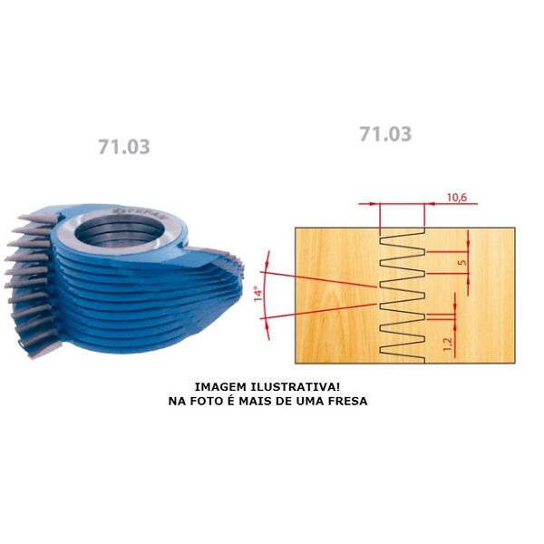 Fresa para Rejunte Tipo Tochetto 135X5X50 4 Asas em Wídea (Peça)