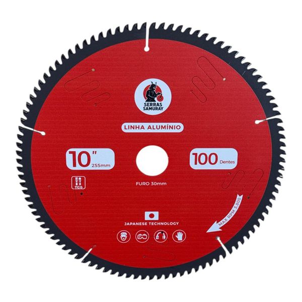 Disco Serra Circular Aluminio 255x100z Samuray (japonesa)