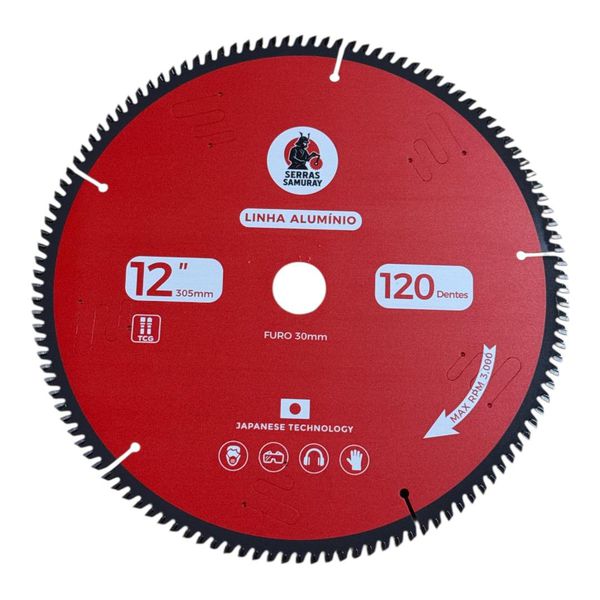 Disco Serra Circular Aluminio 305x120z Samuray (japonesa)