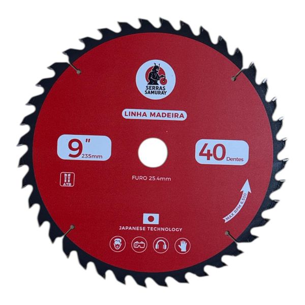 Disco Serra Circular 9.1/4x40z F.25,4mm Multimaterial Samuray 
