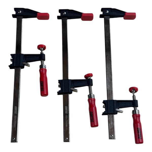 Sargento Grampo Tipo F 60x900 Kit 3 Peças Cortec 