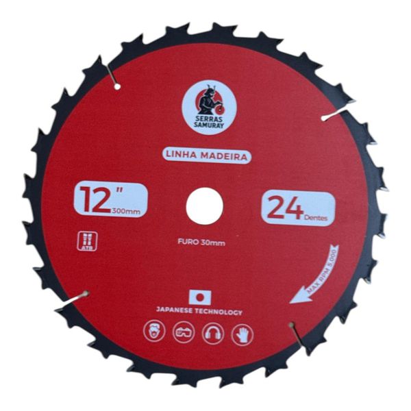 Disco Serra Circular 12'' 300x24z F.30mm Multimaterial Samuray 