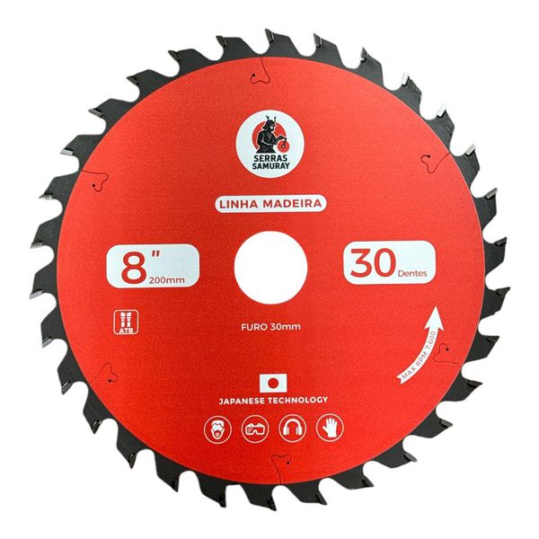 Disco Serra Circular 200x30 F.30mm Multimaterial Samuray 