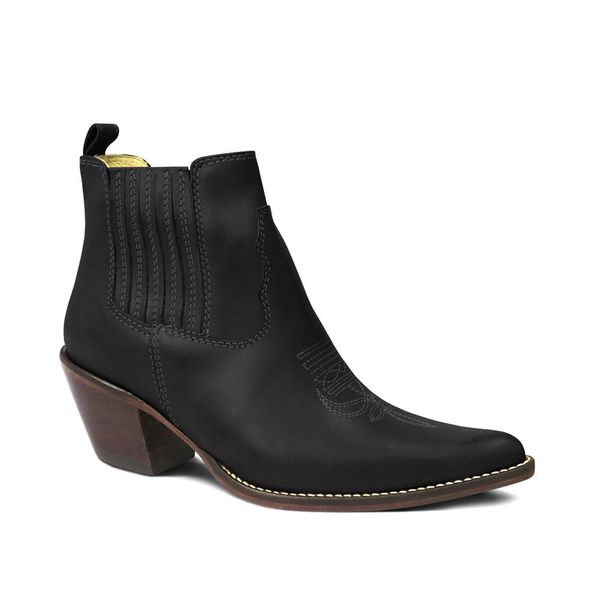 Botina bico hot sale fino feminina