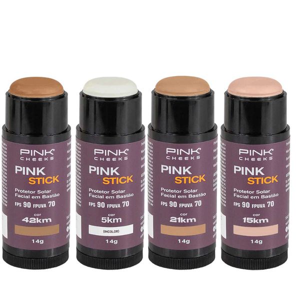 Protetor Solar Facial Com Cor FPS90 Pink Stick