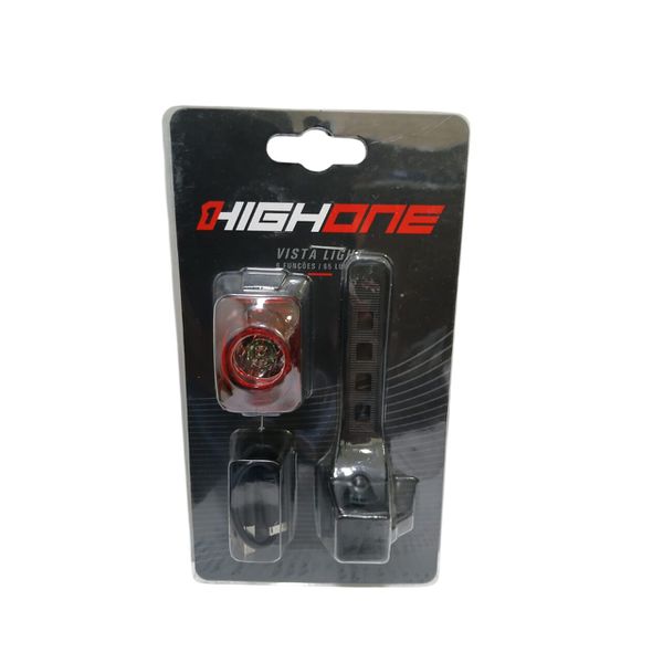 Pisca Vista Light Traseiro 6 Funções 65 Lumens Usb Vermelho High One
