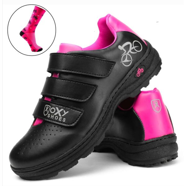 Tênis Ciclismo Pedal Sem Clip Bike Rosa Oxy Shoes 1074