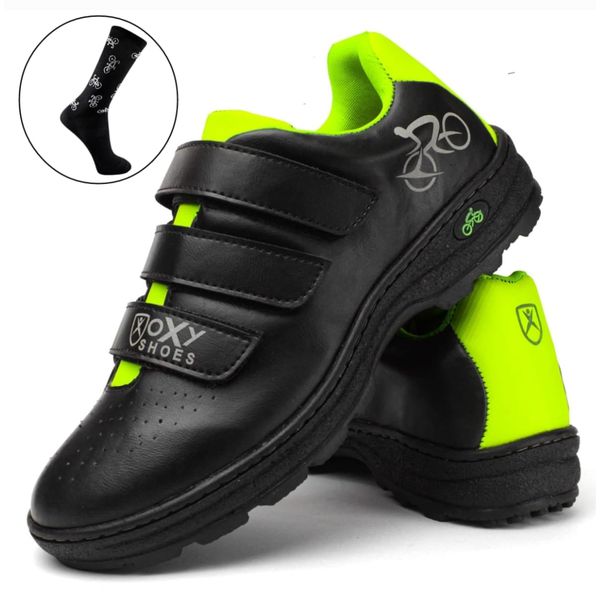 TênisTênis Ciclismo Pedal Sem Clip Bike Verde Oxy Shoes 1072