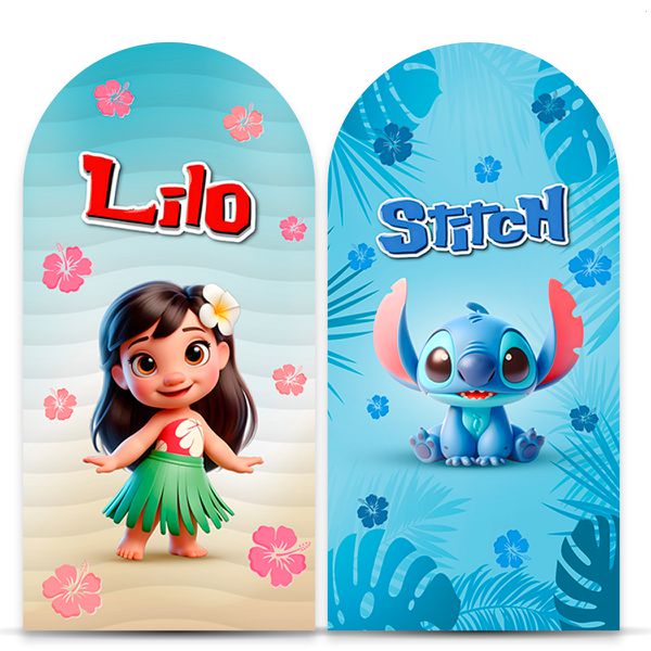 Capa Painel Romano Tema Lilo & Stitch 7044