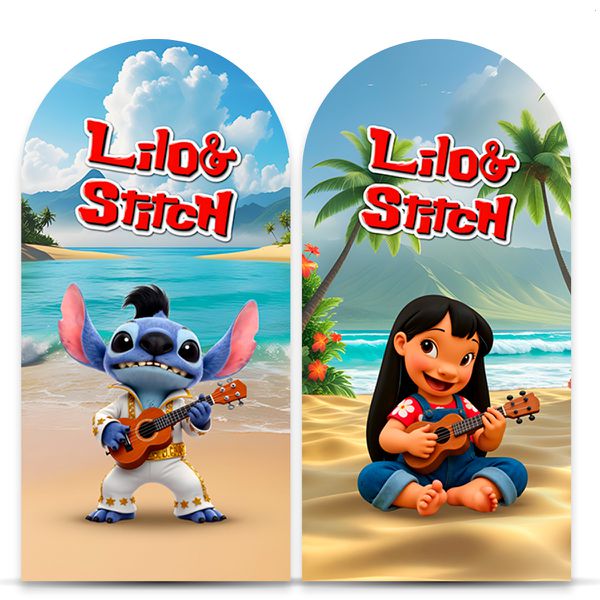 Capa Painel Romano Tema Lilo & Stitch 7054
