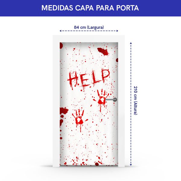 Capa Porta Tema Halloween 7163