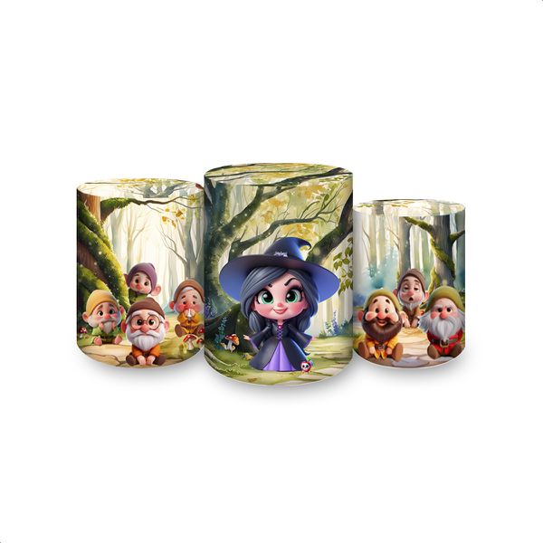 Capas Trio Cilindros Sublimados Branca de Neve 4621
