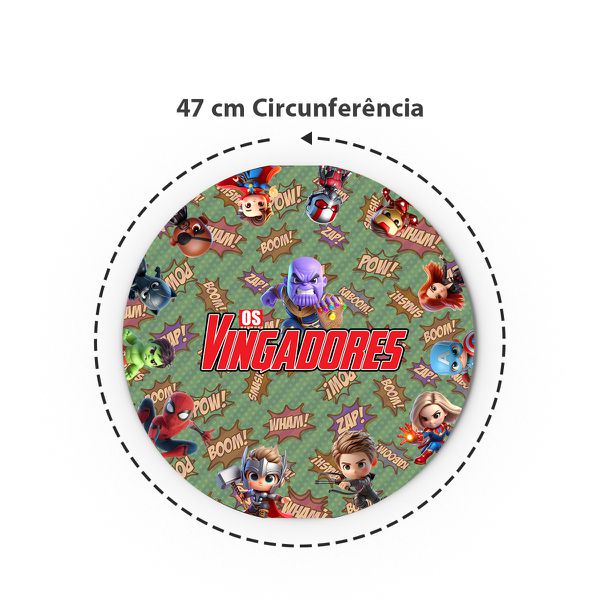 Kit 48 Capas Sousplat Sublimados Tema Vingadores 25