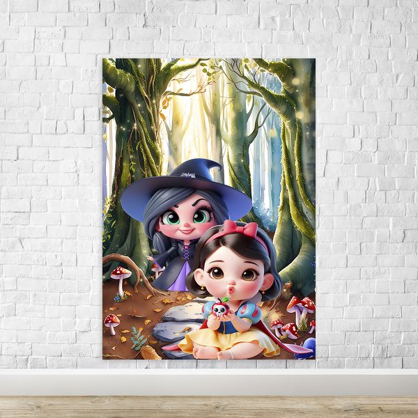 Capa Painel Retangular Sublimado Tema Branca de Neve 4621