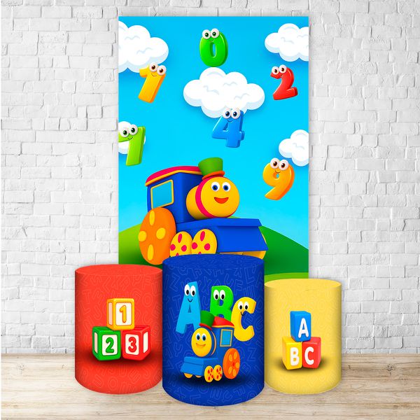Retangular + Trio Capas Cilindros Tema Bob o Trem 7077