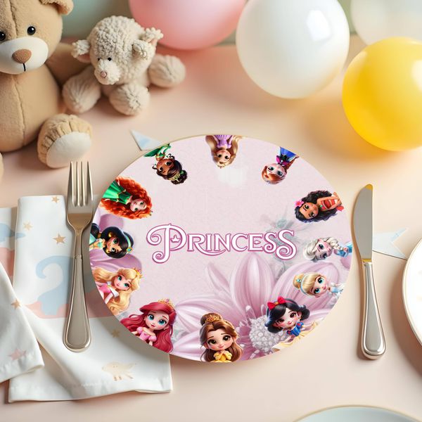 Kit 48 Capas Sousplat Sublimados Tema Princesas 23