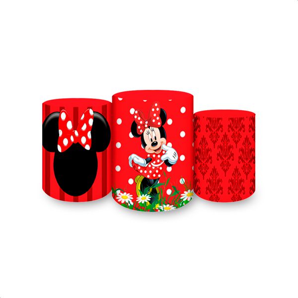 Trio Capas Cilindros Sublimados Minnie 1376