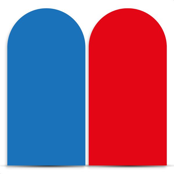 Capa Painel Romano Sublimado Tema Liso Cor Azul / Vermelho 17