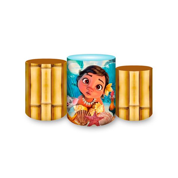 Trio Capas Cilindros Sublimados Tema Moana 183