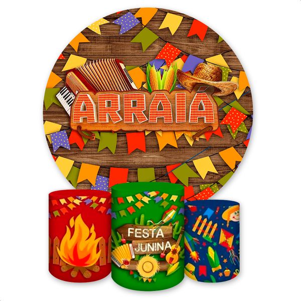 Kit 4 peças Full Tema Festa Junina 1835