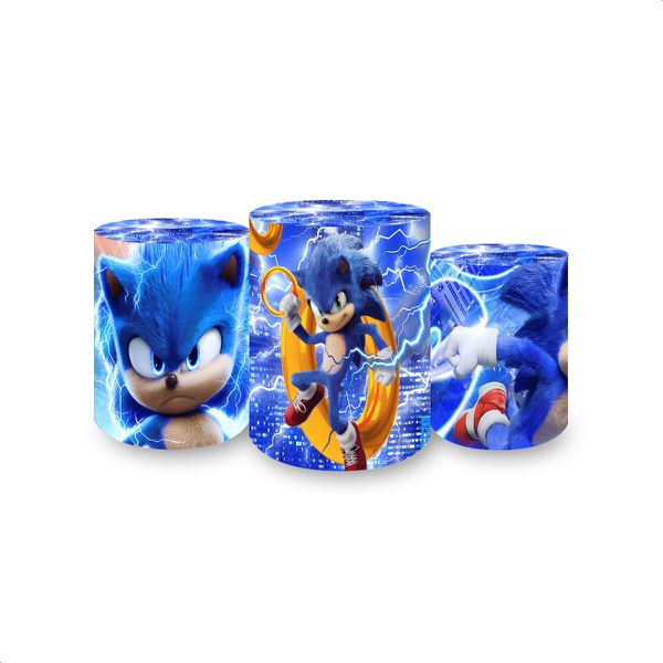 Trio Capas Cilindros Sublimados Sonic 1928