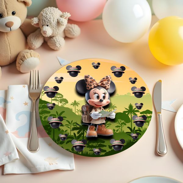 Kit 48 Capas Sousplat Sublimados Tema Miney Safari 13