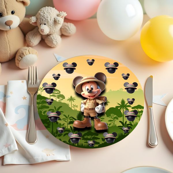 Kit 48 Capas Sousplat Sublimados Tema Mickey Safari 14