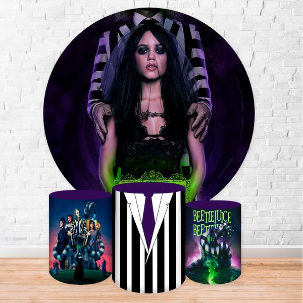 Capa Painel + Trio Capas Cilindros Sublimados Tema Os Fantasmas se divertem 2066