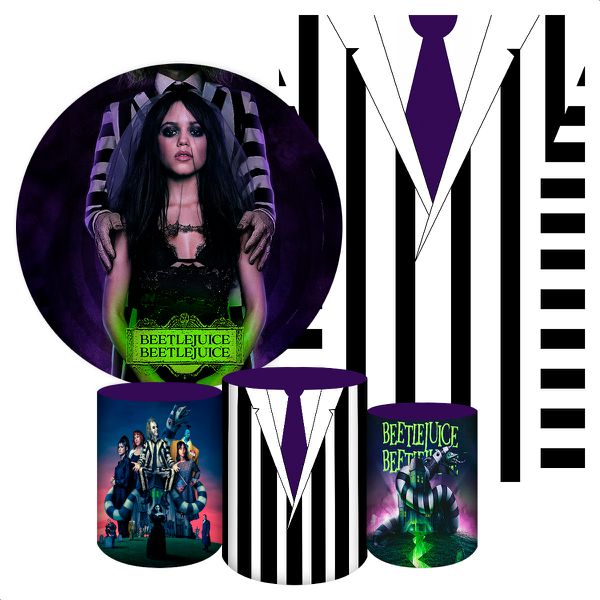 Kit 5 Peças Capa Redonda + Capa Retangular + Trio Capas Cilindros Sublimados Tema Os Fantasmas se divertem 2066