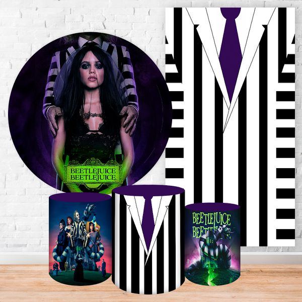 Kit 5 Peças Capa Redonda + Capa Retangular + Trio Capas Cilindros Sublimados Tema Os Fantasmas se divertem 2066