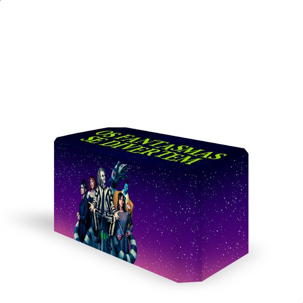 Capa Decorativa para 2 Mesas Quadrada Sublimada Tema Os Fantasmas se divertem 2067