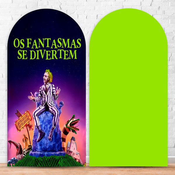 Capa Painel Romano Sublimado Tema Os Fantasmas se divertem 2067