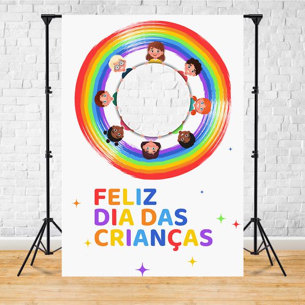 Capa Painel Interativo Para Fotos Vazado Tema Dia das crianças 2241