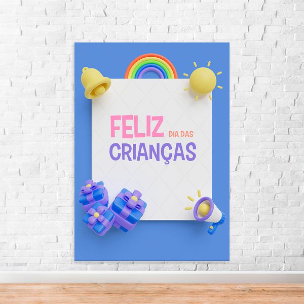 Capa Painel Retangular Sublimado Tema Dia das crianças 2243