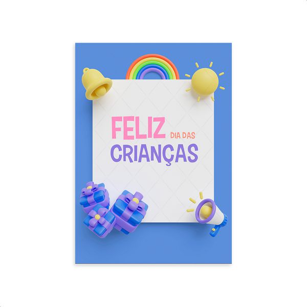 Capa Painel Retangular Sublimado Tema Dia das crianças 2243