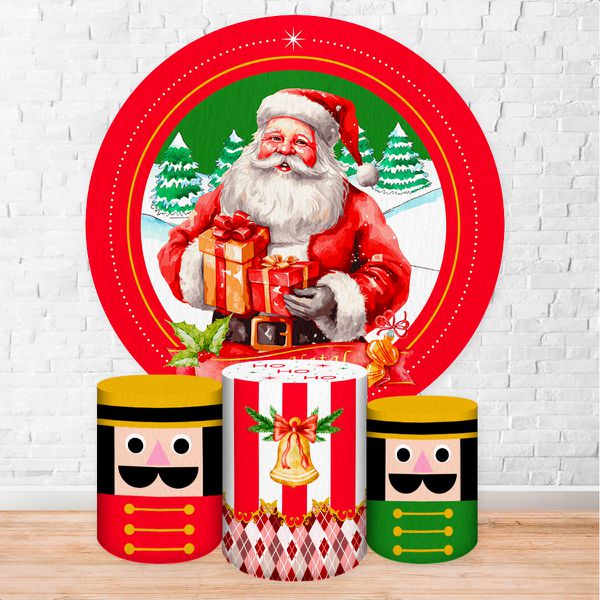 Capa Painel + Trio Capas Cilindros Sublimados Tema Natal 2250