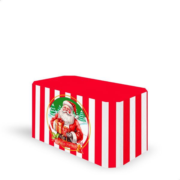 Capa Decorativa para 2 Mesas Quadrada Sublimada Tema Natal Decorações Natalinas 2250