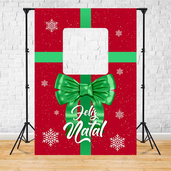 Capa Painel Interativo Para Fotos Vazado Tema Natal 2251