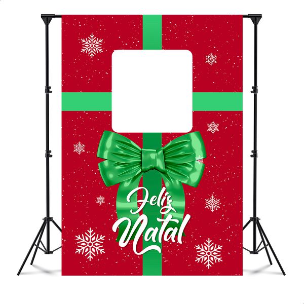 Capa Painel Interativo Para Fotos Vazado Tema Natal 2251