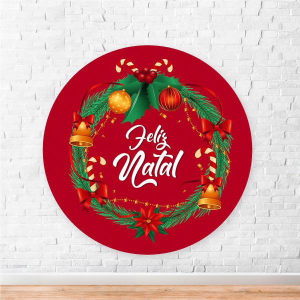 Capa Painel Redondo Sublimados Tema Natal 2251
