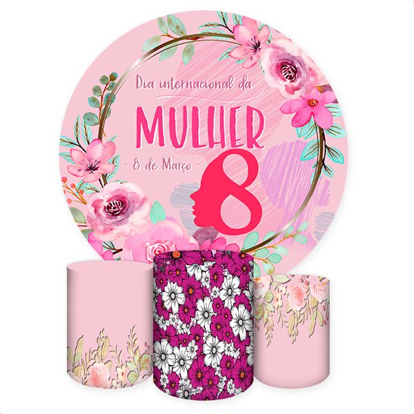 Kit 4 peças Full Tema Dia das Mulheres 2733